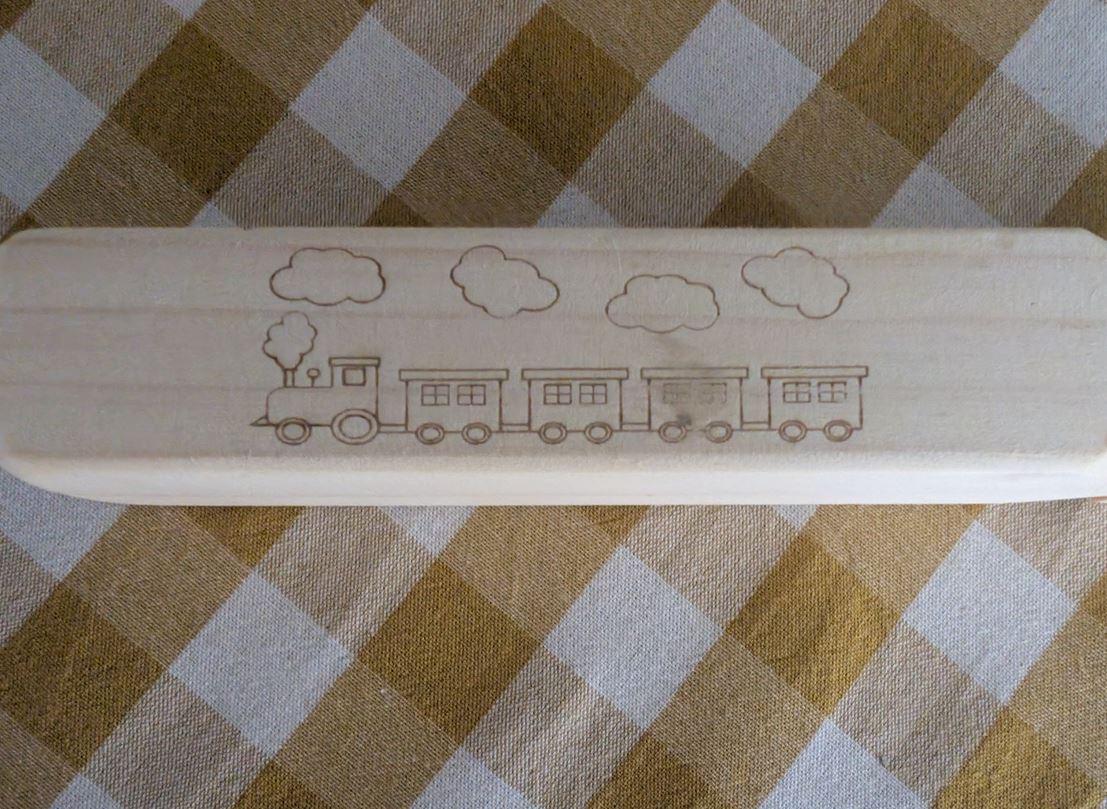 π Personalised 4-Tone Wooden Train Whistle β Engraved Solid Wood Toy & Keepsake πΆ