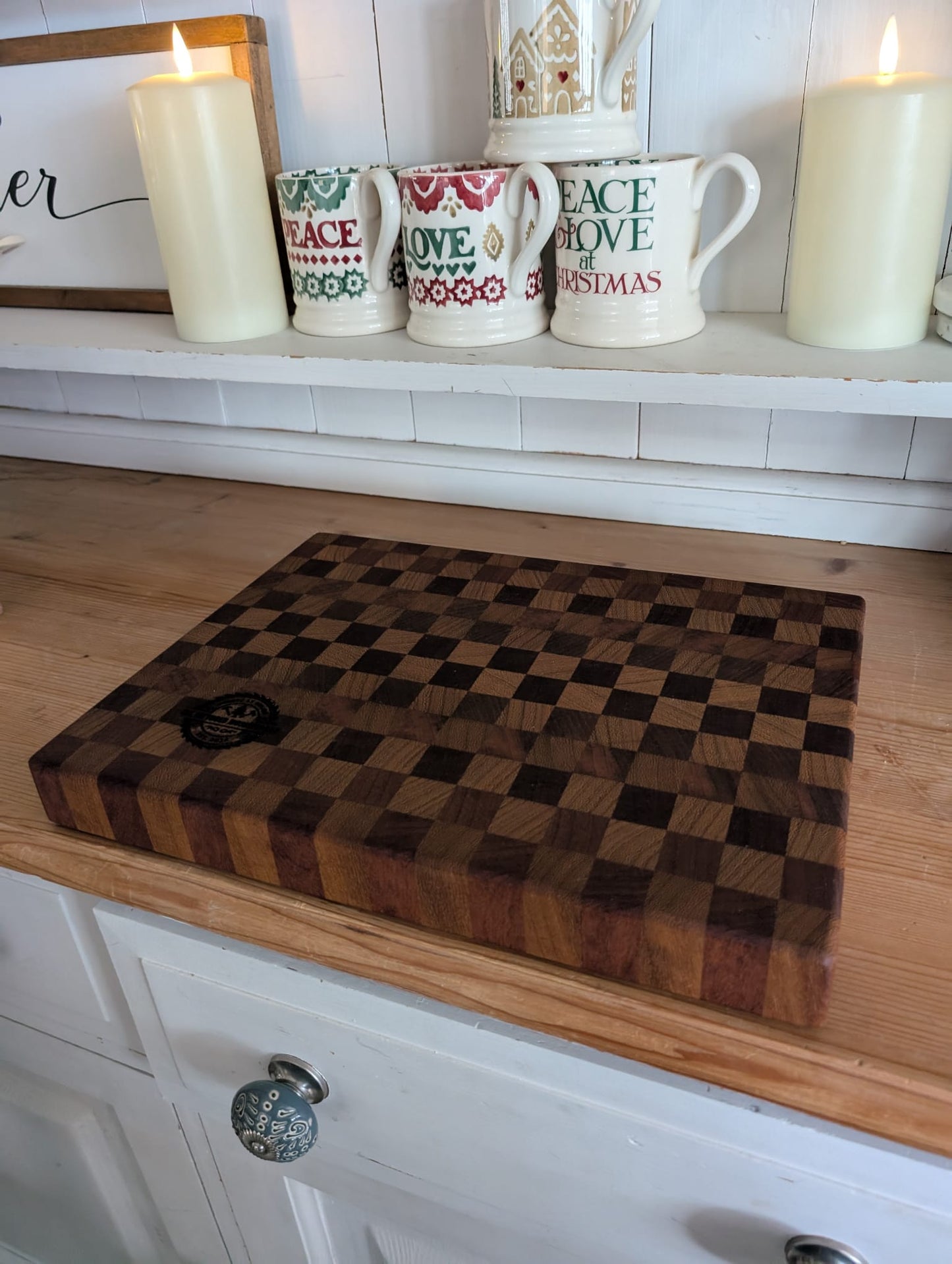 🪵 Handmade Sapele & Iroko End Grain Chopping Board