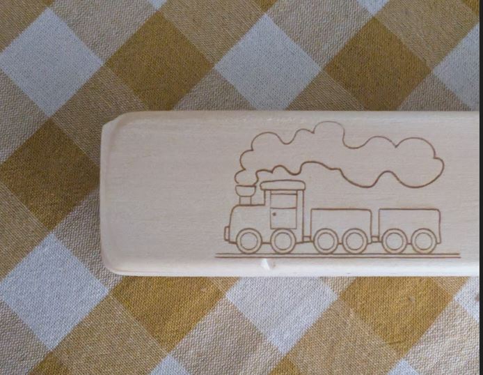 🚂 Personalised 4-Tone Wooden Train Whistle – Engraved Solid Wood Toy & Keepsake 🎶