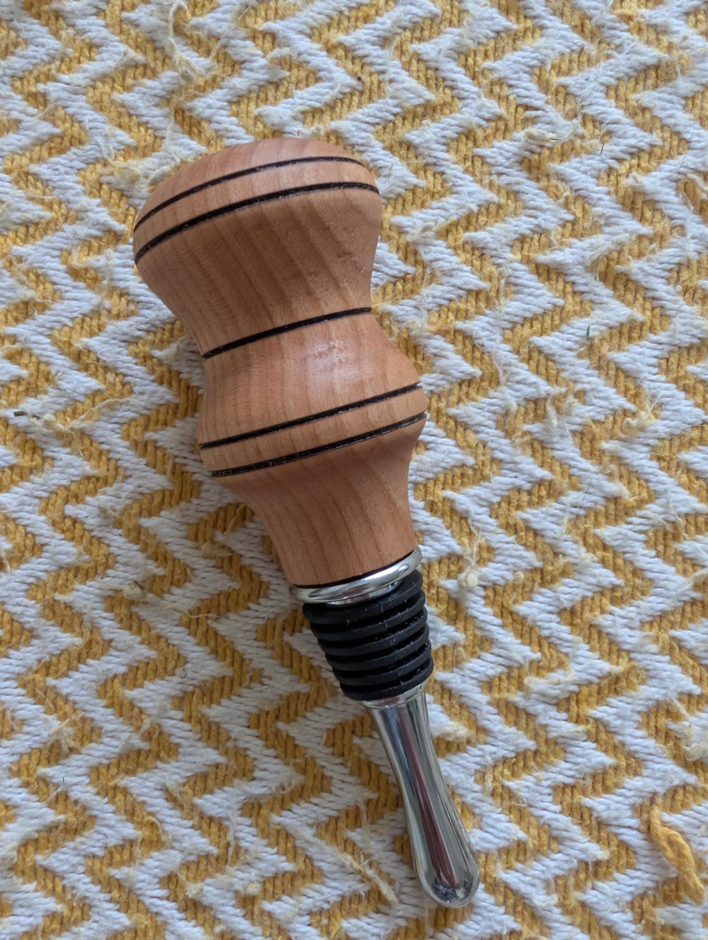 🍷 Handcrafted Wooden Wine/Bottle Stopper – Iroko, Cherry or Sapele