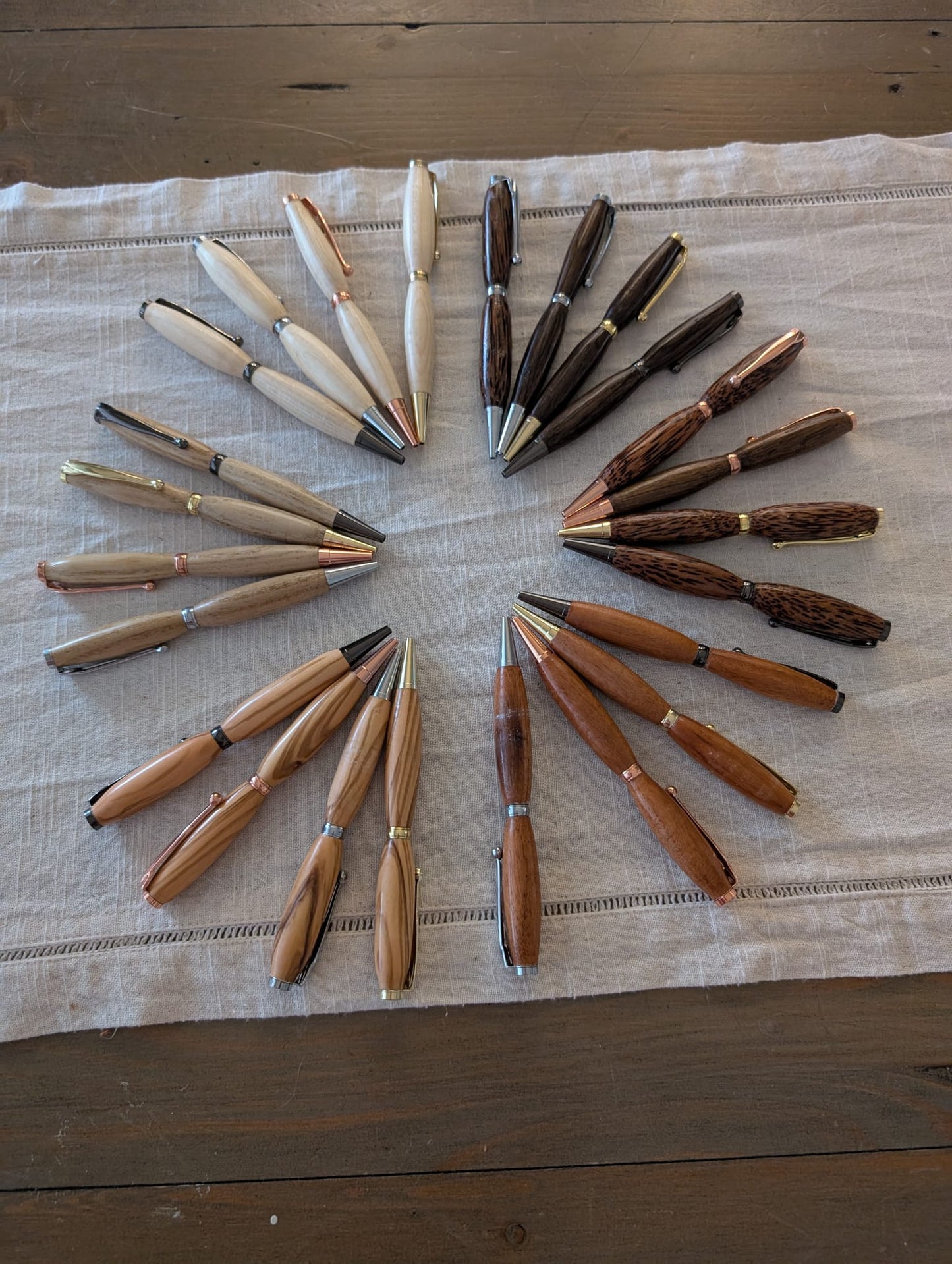 🖊️ Handcrafted Slimline Twist Pens – Wood & Metal Combinations to Suit Every Style!