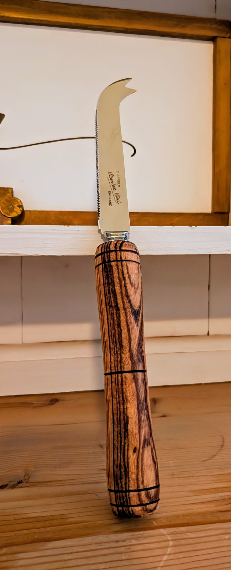 Hand-Turned Wooden Cheese Knife 🧀🪵🔪 - Choose Your Handle Wood 🌳