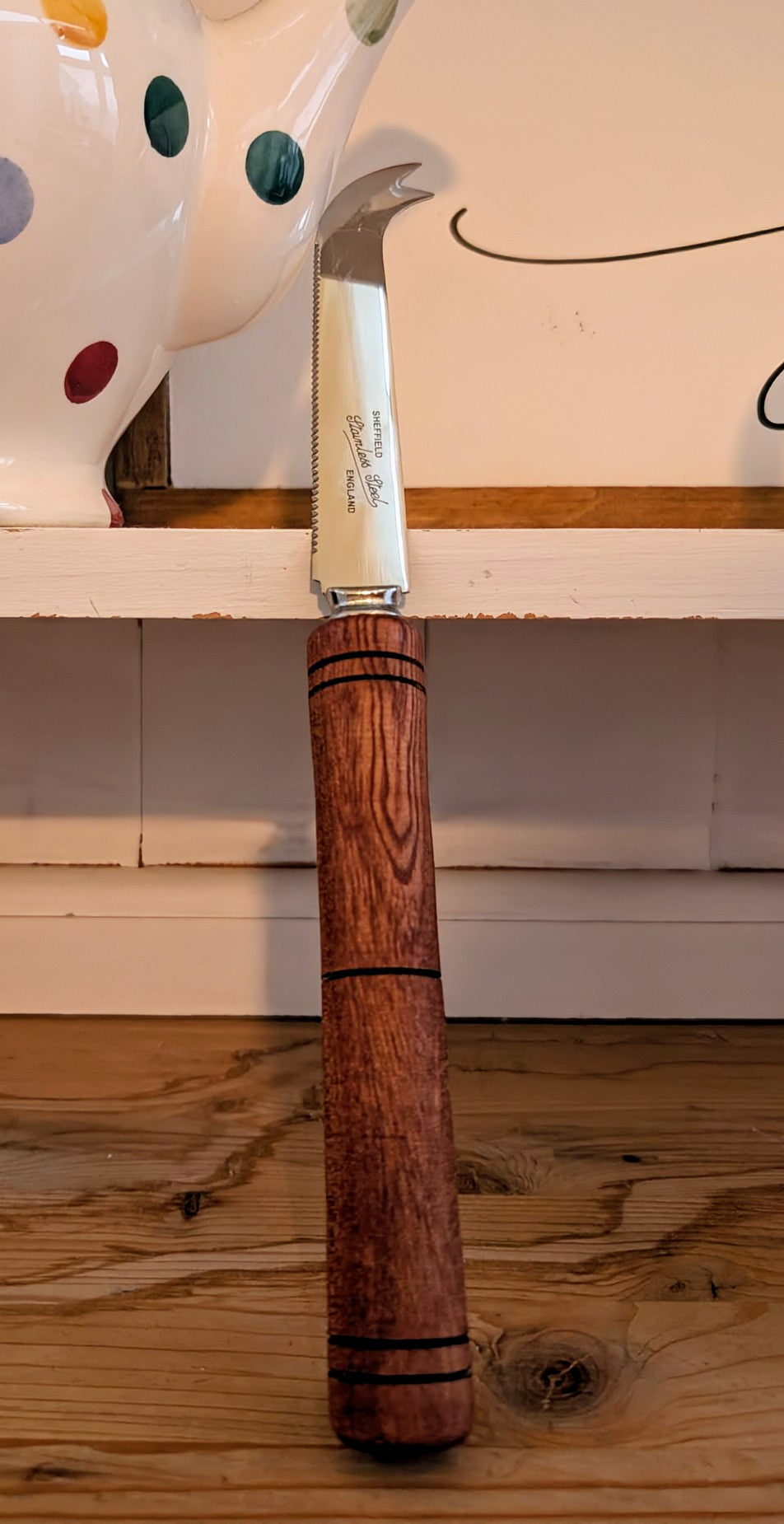 Hand-Turned Wooden Cheese Knife 🧀🪵🔪 - Choose Your Handle Wood 🌳