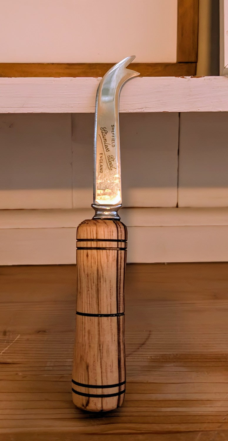 Hand-Turned Wooden Cheese Knife 🧀🪵🔪 - Choose Your Handle Wood 🌳