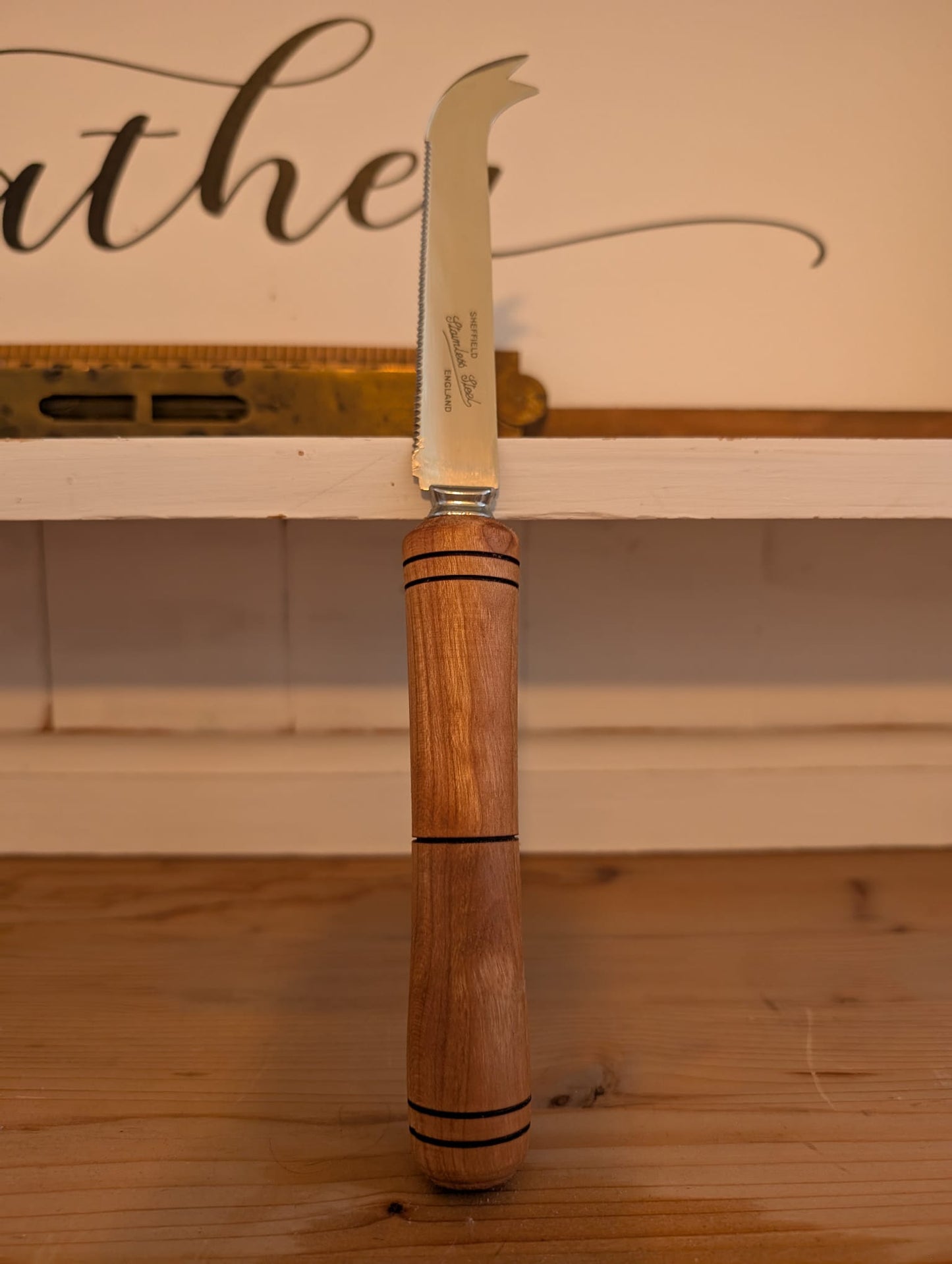 Hand-Turned Wooden Cheese Knife 🧀🪵🔪 - Choose Your Handle Wood 🌳