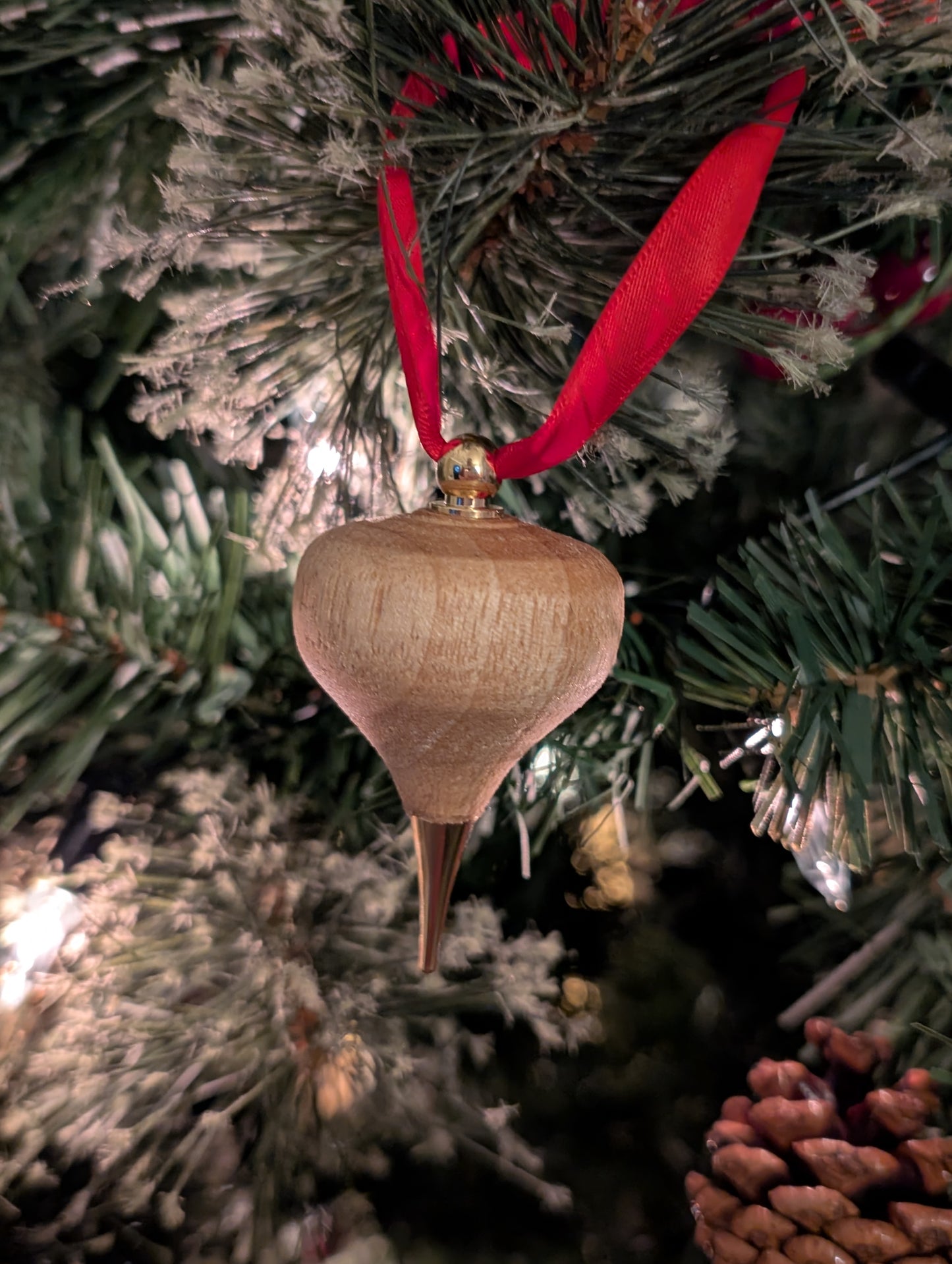 Wooden Christmas Ornaments with 12K Gold-Plated Accents 🎄🪵✨🌟 - Choose Your Wood