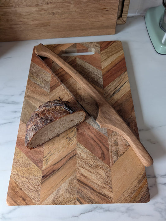 🪵 Herringbone Acacia & Mango Wood Serving Board