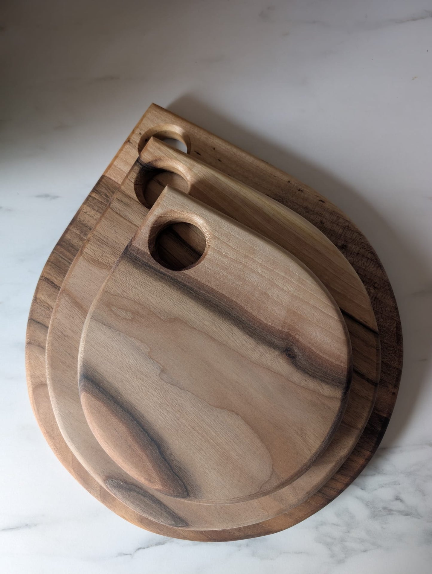 🌿  Hand-Carved Hardwood Serving Boards – Drops Collection